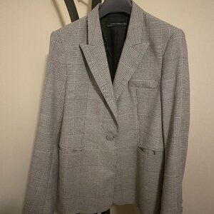 Zara Plaid Blazer - Size XL, Never Worn